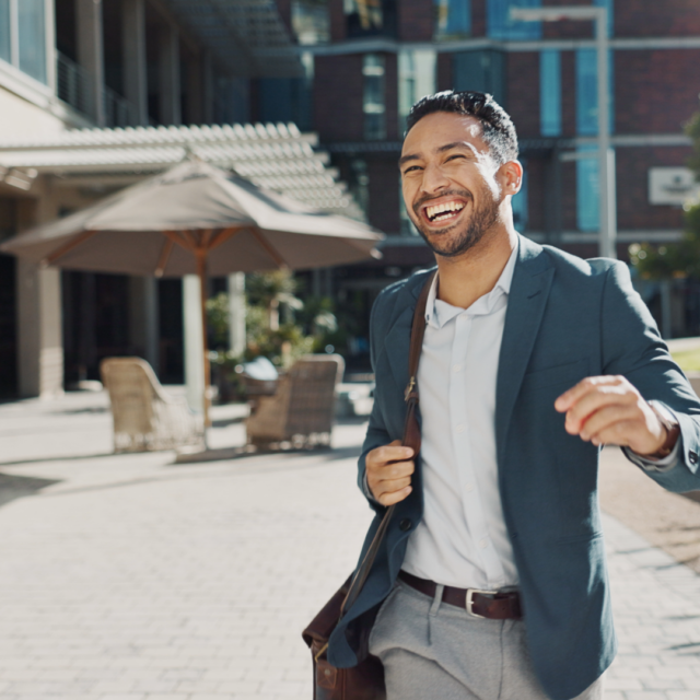 Happy Employee Walking